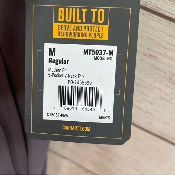 NEW WITH‎ TAGS CARHARTT MEDICAL SCRUB TOP IN GRAY - Picture 4 of 5